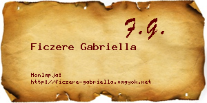 Ficzere Gabriella névjegykártya