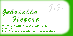 gabriella ficzere business card